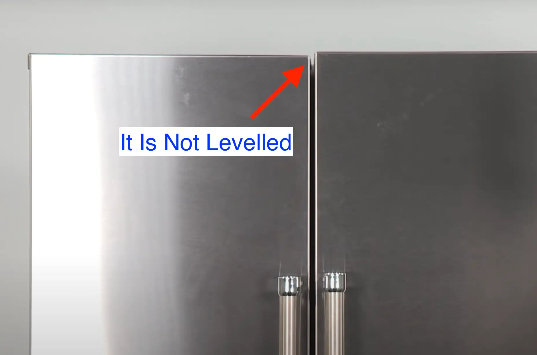 Image of levelling of fridge