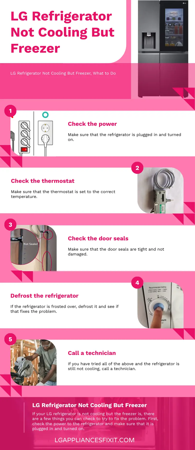 image of Advanced Troubleshooting Steps: LG Refrigerator Not Cooling But Freezer Works