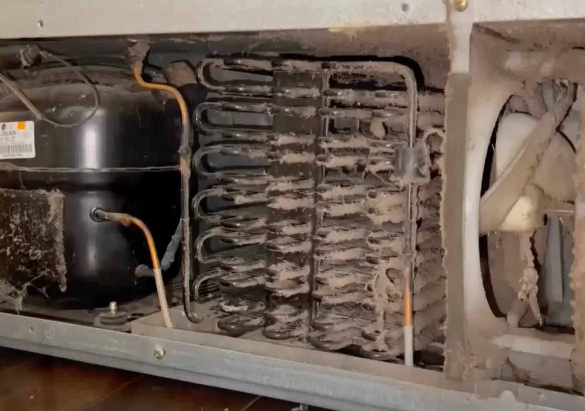 Image of Finding the condenser coils