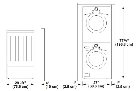 Image of LG Stackable Washer and Dryer Dimensions