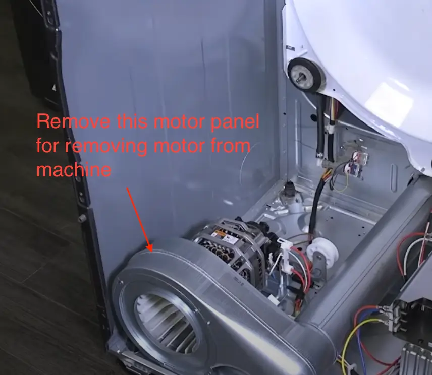 Image of Take off the back panel to get to the motor
