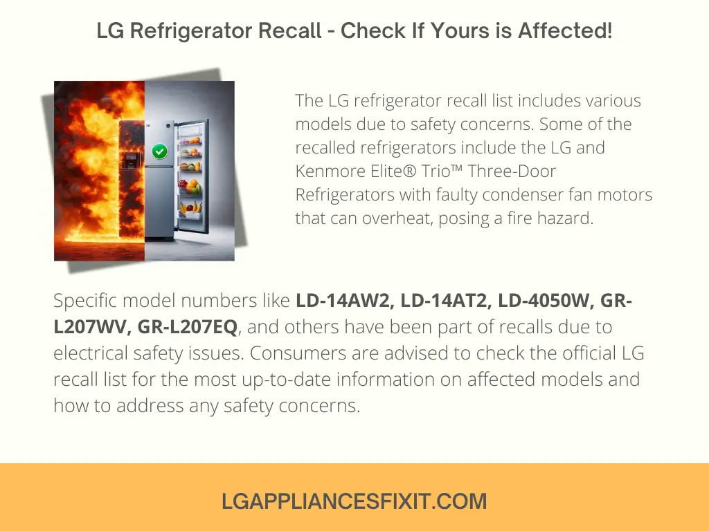 Image of What Is the LG Refrigerator Recall List?